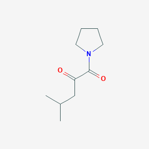 molecular formula C10H17NO2 B8326460 4-Methyl-1-pyrrolidin-1-yl-pentane-1,2-dione 
