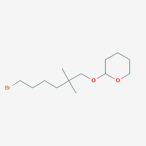 molecular formula C13H25BrO2 B8326480 2-(6-Bromo-2,2-dimethylhexyloxy)-tetrahydropyran 