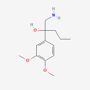 molecular formula C13H21NO3 B8326490 5-Amino-4-(3,4-dimethoxyphenyl)-4-pentanol 