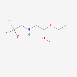 molecular formula C8H16F3NO2 B8326509 (2,2-Diethoxyethyl)-(2,2,2-trifluoroethyl)amine 