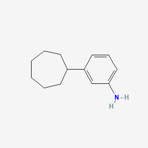 molecular formula C13H19N B8326518 3-Cycloheptylaniline 