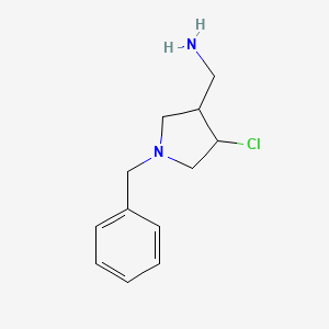 molecular formula C12H17ClN2 B8326555 3-Aminomethyl-1-benzyl-4-chloropyrrolidine 