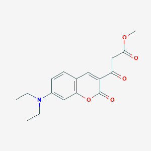 molecular formula C17H19NO5 B8326587 7-(Diethylamino)-3-(3-methoxy-1,3-dioxopropyl)-2H-1-benzopyran-2-one 
