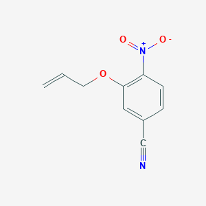 molecular formula C10H8N2O3 B8326589 2-Allyloxy4-cyanonitrobenzene 