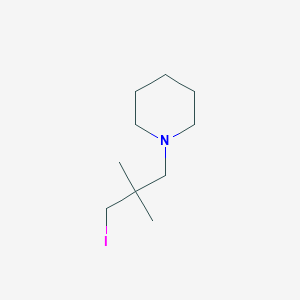 molecular formula C10H20IN B8326608 1-(3-Iodo-2,2-dimethyl-propyl)-piperidine 