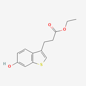 molecular formula C13H14O3S B8326620 Ethyl 3-(6-hydroxybenzo[B]thiophen-3-YL)propanoate 