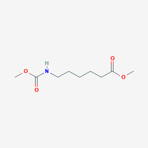 molecular formula C9H17NO4 B8326633 6-Methoxycarbonylaminohexanoic acid methyl ester 