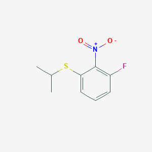 molecular formula C9H10FNO2S B8326638 1-Fluoro-3-isopropylsulfanyl-2-nitro-benzene 