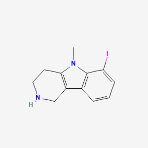 molecular formula C12H13IN2 B8326675 6-iodo-5-methyl-2,3,4,5-tetrahydro-1H-pyrido[4,3-b]indole 