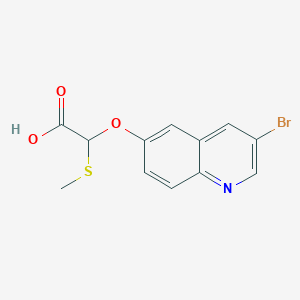 molecular formula C12H10BrNO3S B8326760 (3-Bromo-quinolin-6-yloxy)-methylsulfanyl-acetic acid 