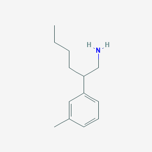 molecular formula C13H21N B8326796 2-(3-Methylphenyl)hexylamine 