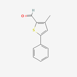 molecular formula C12H10OS B8326815 3-Methyl-5-phenylthiophene-2-carbaldehyde 