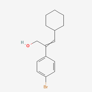 molecular formula C15H19BrO B8326871 2-(4-Bromophenyl)-3-cyclohexylprop-2-en-1-ol 