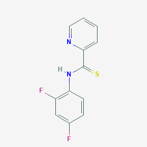 molecular formula C12H8F2N2S B8326873 N-(2,4-difluorophenyl)-2-pyridinecarbothioamide 