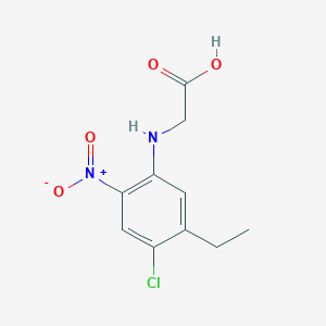 molecular formula C10H11ClN2O4 B8326874 2-(4-Chloro-5-ethyl-2-nitroanilino)acetic acid 