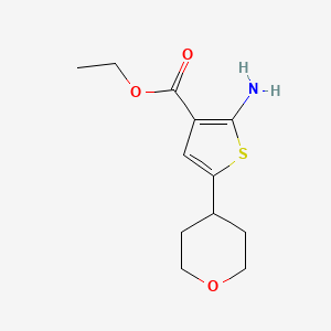 molecular formula C12H17NO3S B8326900 Ethyl 2-amino-5-(tetrahydropyran-4-yl)thiophene-3-carboxylate 
