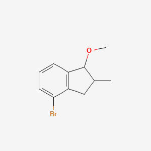 molecular formula C11H13BrO B8326903 4-Bromo-2-methyl-1-(methyloxy)-2,3-dihydro-1H-indene 