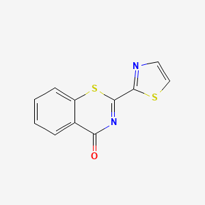 molecular formula C11H6N2OS2 B8326910 2-(1,3-thiazol-2-yl)-4H-1,3-benzothiazin-4-one 