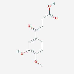 molecular formula C11H12O5 B8326927 4-(3-Hydroxy-4-methoxyphenyl)-4-oxo-butanoic acid 