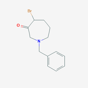molecular formula C13H16BrNO B8326930 1-Benzyl-4-bromo-azepan-3-one 