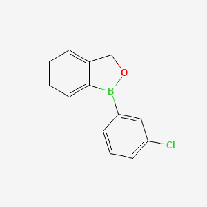 molecular formula C13H10BClO B8326961 1-(3-Chlorophenyl)-1,3-dihydrobenzo[c][1,2]oxaborole 