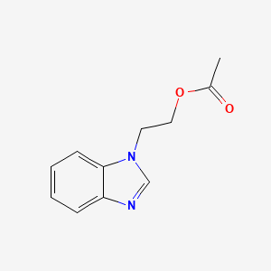 molecular formula C11H12N2O2 B8326969 2-(1H-benzimidazol-1-yl)ethyl acetate 