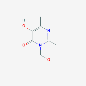 molecular formula C8H12N2O3 B8326978 5-hydroxy-3-(methoxymethyl)-2,6-dimethylpyrimidin-4(3H)-one 