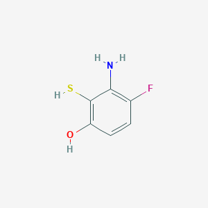 molecular formula C6H6FNOS B8326986 3-Amino-4-fluoro-2-sulfanylphenol 