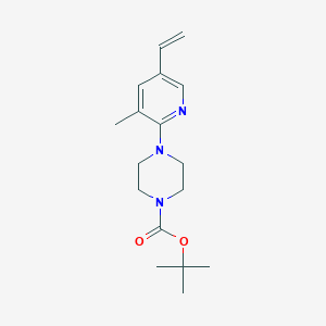 molecular formula C17H25N3O2 B8326999 4-(3-Methyl-5-vinylpyridin-2-yl)piperazine-1-carboxylic acid tert-butyl ester 