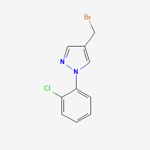 molecular formula C10H8BrClN2 B8327003 4-(Bromomethyl)-1-(2-chlorophenyl)-1H-pyrazole 