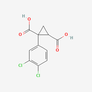 molecular formula C11H8Cl2O4 B8327016 1-(3,4-Dichlorophenyl)cyclopropane-1,2-dicarboxylic acid 