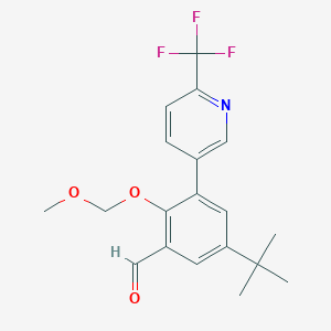 molecular formula C19H20F3NO3 B8327055 5-(Tert-butyl)-2-(methoxymethoxy)-3-(6-(trifluoromethyl)pyridin-3-yl)benzaldehyde 