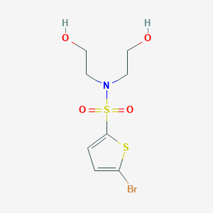 molecular formula C8H12BrNO4S2 B8327075 5-Bromo-thiophene-2-sulfonic acid bis-(2-hydroxy-ethyl)-amide 