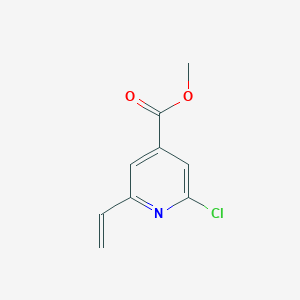 molecular formula C9H8ClNO2 B8327076 2-Chloro-6-vinyl-isonicotinic acid methyl ester 