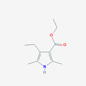 molecular formula C11H17NO2 B8327095 2,5-Dimethyl-3-ethyl-4-carbethoxy-pyrrole CAS No. 34549-90-1