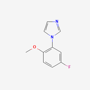 molecular formula C10H9FN2O B8327102 4-fluoro-2-(1H-imidazol-1-yl)anisole 