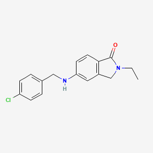 molecular formula C17H17ClN2O B8327125 5-(4-Chloro-benzylamino)-2-ethyl-2,3-dihydro-isoindol-1-one 