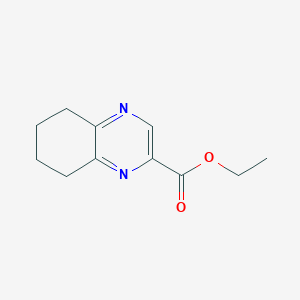 molecular formula C11H14N2O2 B8327137 Ethyl 5,6,7,8-tetrahydroquinoxaline-2-carboxylate 