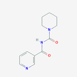 molecular formula C12H15N3O2 B8327138 N-(Piperidinocarbonyl)nicotinamide 