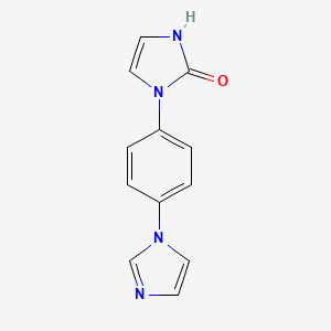 molecular formula C12H10N4O B8327143 1-[4-(1H-1-imidazolyl)phenyl]-2(1H,3H)-imidazolone 