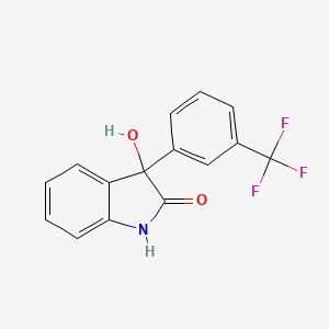 molecular formula C15H10F3NO2 B8327162 3-Hydroxy-3-(m-trifluoromethylphenyl)-indolin-2-one 