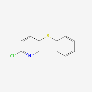 molecular formula C11H8ClNS B8327176 2-Chloro-5-(phenylthio)pyridine 