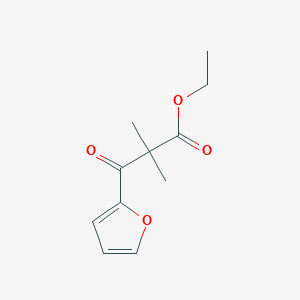 molecular formula C11H14O4 B8327187 3-Furan-2-yl-2,2-dimethyl-3-oxo-propionic acid ethyl ester 