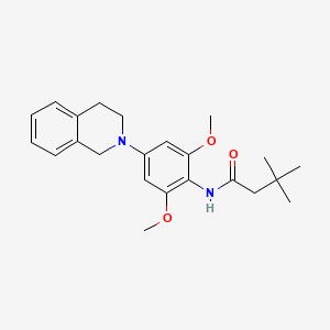 molecular formula C23H30N2O3 B8327193 N-[4-(3,4-Dihydro-1H-isoquinolin-2-yl)-2,6-dimethoxy-phenyl]-3,3-dimethyl-butanamide 