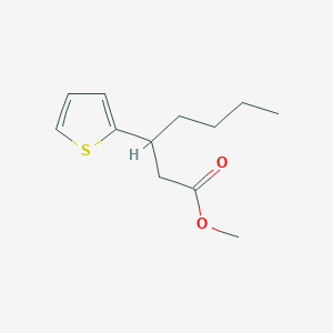 molecular formula C12H18O2S B8327217 Methyl 3-(2-thienyl)heptanoate 