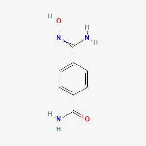 molecular formula C8H9N3O2 B8327231 4-[Amino(hydroxyimino)methyl]benzamide 