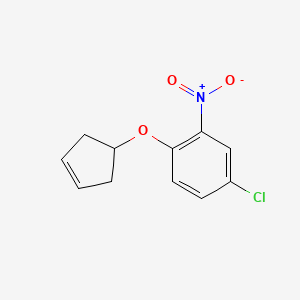 molecular formula C11H10ClNO3 B8327233 4-Chloro-1-(3-cyclopenten-1-yloxy)-2-nitrobenzene 