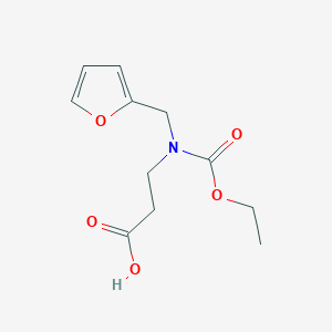 molecular formula C11H15NO5 B8327251 3-[(Furan-2-ylmethyl)(ethoxycarbonyl)amino]propanoic acid 