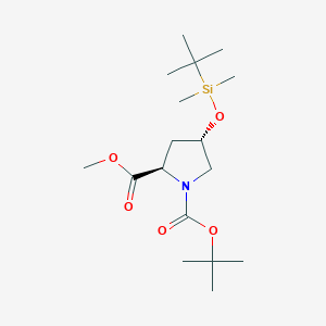 1-tert-butyl 2-methyl (2R,4S)-4-{[tert-butyl(dimethyl)silyl]oxy}pyrrolidine-1,2-dicarboxylate