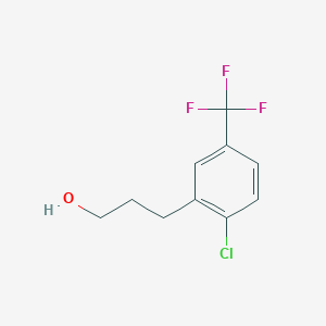 molecular formula C10H10ClF3O B8327265 3-(2-Chloro-5-trifluoromethylphenyl)-1-propanol 